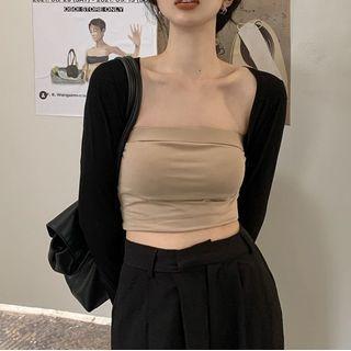 Tube Top / Crop Cardigan
