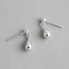925 Sterling Silver Teardrop Dangle Earring 1 Pair - With Silver Earring Back - Platinum - One Size
