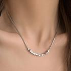 Cube Alloy Necklace Silver - One Size