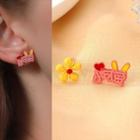 Chinese Characters / Flower / Rabbit Asymmetrical Earring (various Designs)