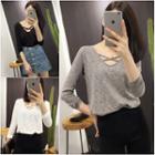 Long-sleeve Cross Strapped T-shirt