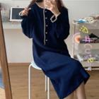 Long-sleeve Henley Sleep Top / Lounge Pants / Midi Sleep Dress / Set