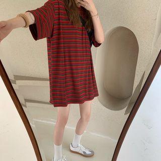 Short-sleeve Striped Tee Stripe - One Size