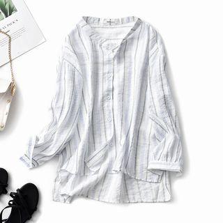 Striped Blouse Blue - One Size