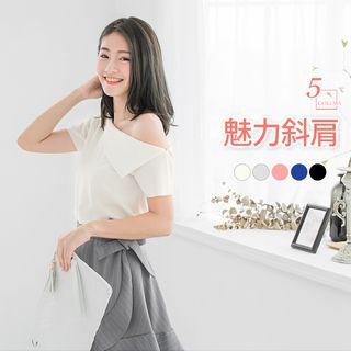 One Shoulder Short Sleeve Top