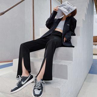 High-waist Wide-leg Dress Pants / Set