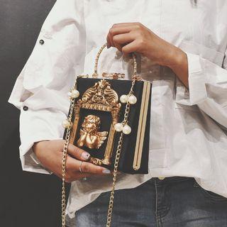 Beaded Chain-strap Satchel