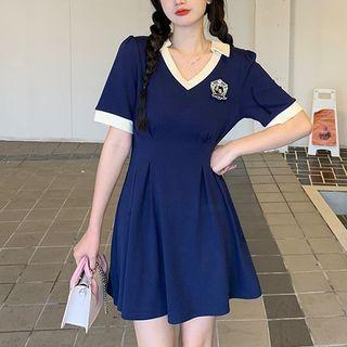 Short-sleeve Polo A-line Dress (various Designs)