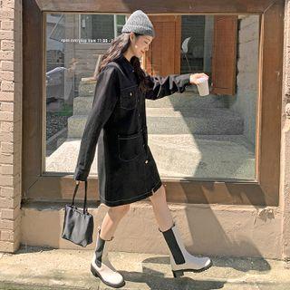 Band-trim Mid Calf Boots