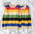 Rainbow Stripe Sweater / Polo Shirt