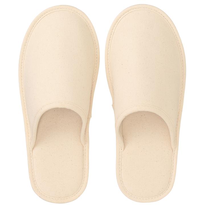 Reused Cotton Blended Cushion Slippers (m) (beige) 1 Pair