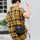Nylon Front Pocket Crossbody Bag Black - One Size