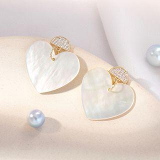 Heart Clip-on Earrings 1 Pair - As Shown In Figure - One Size