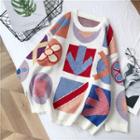 Geometric Print Oversize Sweater