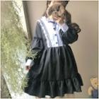 Long-sleeve Frill-trim A-line Lolita Dress