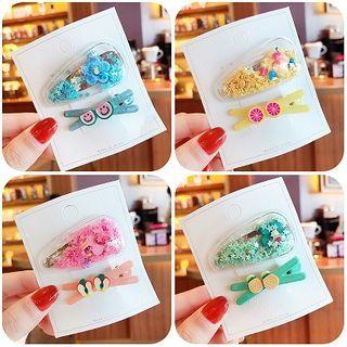 Set: Sequined Flower / Fruit Hair Clip