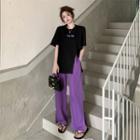 Irregular T-shirt / Wide Leg Pants