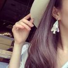 Cutout Jeweled Drop Earring