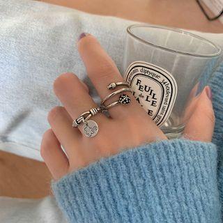 Bear / Flower Alloy Open Ring