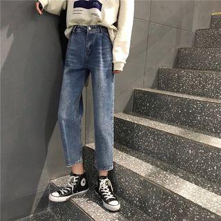 High Waist Straight Leg Jeans