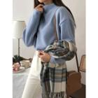 Mock-neck Loose-fit Textured Top