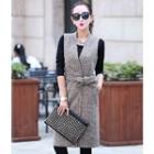 Set: Top + Sleeveless Tie-waist Dress