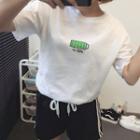 Battery Print Short Sleeve T-shirt