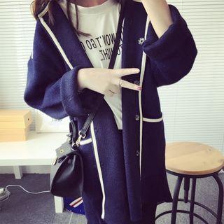 Drop-shoulder Knit Jacket