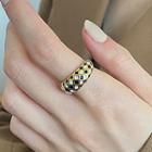 Checker Stainless Steel Ring