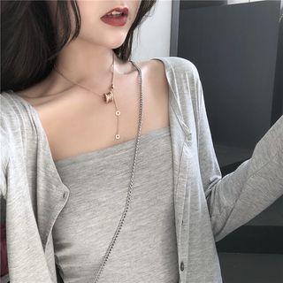 Set: Plain Light Cardigan + Tube Top