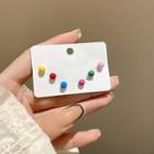 Sterling Silver Stud Earring Set E5016 - Gold - One Size