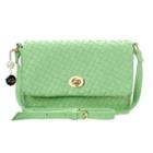 Twist-lock Woven Shoulder Bag