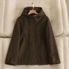 Plaid Hooded Jacket Army Green - M