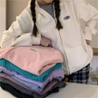 Embroider Hooded Zip Jacket