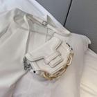 Chain Flap Saddle Crossbody Bag