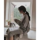 Letter Boxy Long T-shirt Dress
