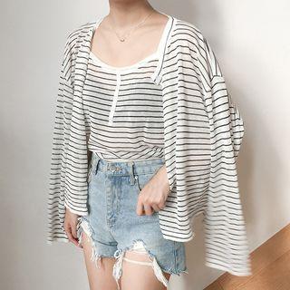 Set: Striped Light Jacket + Camisole Top