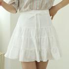Tiered A-line Miniskirt