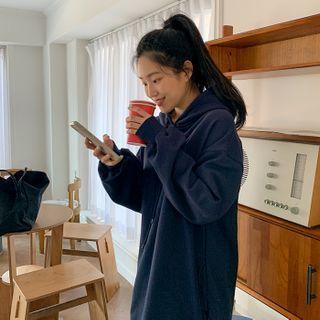 Colored Midi Hoodie Dress