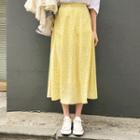 Patterned A-line Maxi Skirt Yellow - One Size