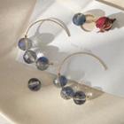 Bead Hook Earring 1 Pair - Gold - One Size