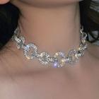 Circle Rhinestone Choker 1 Pc - Circle Rhinestone Choker - Silver - One Size