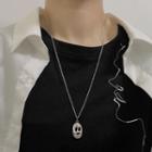 Face Pendant Necklace Silver - One Size