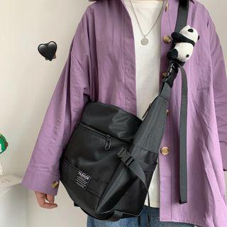 Zip Crossbody Bag / Panda Brooch / Set