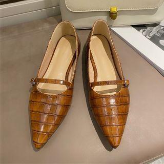 Croc Grian Pointed Block Heel Pumps