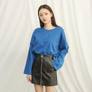 Wide-sleeve Drop-shoulder T-shirt