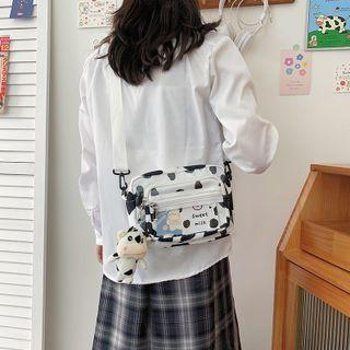 Pvc Panel Patterned Crossbody Bag