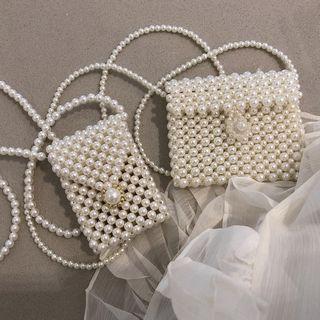 Faux Pearl Crossbody Pouch