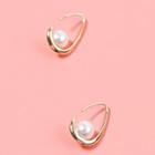Faux Pearl Alloy Earring 1 Pair - Drop Earring - Gold - One Size