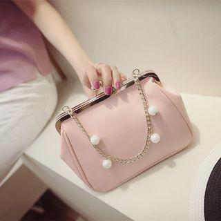 Bead-chain Kiss-lock Cross Bag